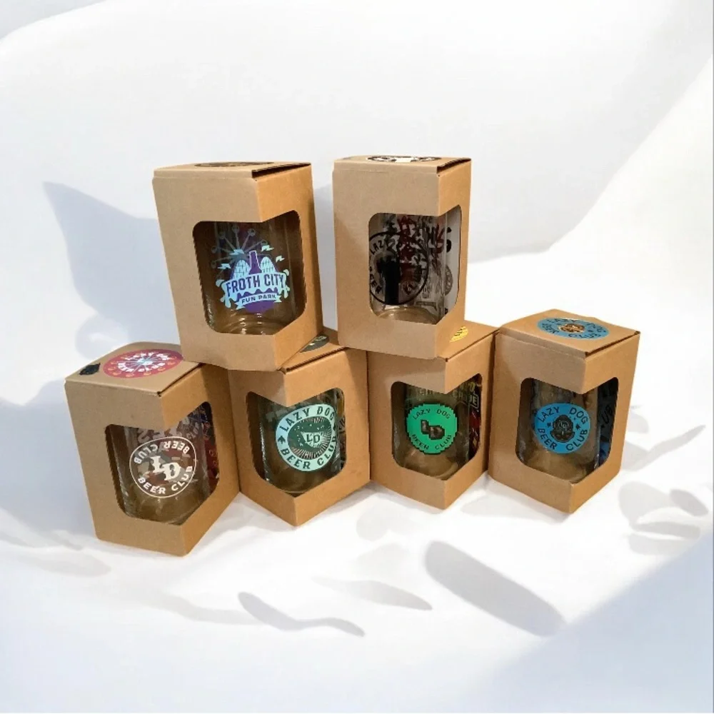 Lazy Dog Beer Club Set of 6 Glasses NEW